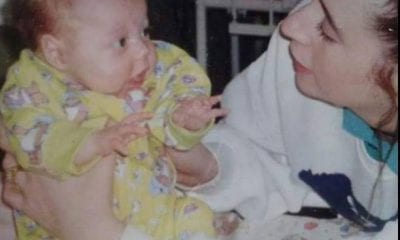 Jackie McGuigan with baby daughter Leanne in 1998