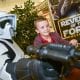 Pictured with a stormtrooper is 7 year old Lennon Dornan from Craigavon on a speeder bike ahead of the Revenge of the Force exhibation at Rushmere Shopping Centre this weekend