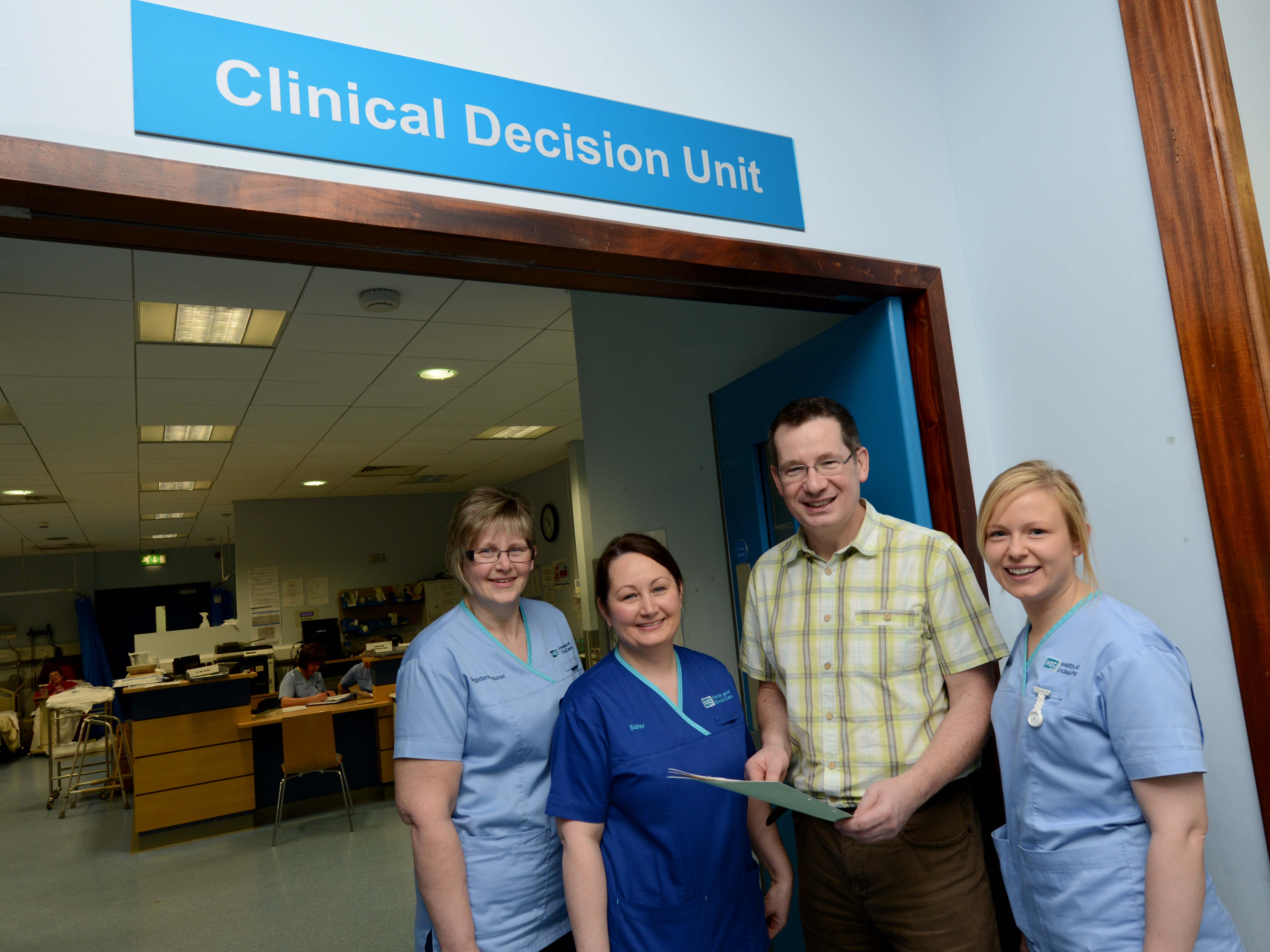 Mr Seamus O'Reilly, Associate Medical Director for Emergency Medicine, Southern Health and Social Care Trust pictured with some colleagues in the Emergency Department in Craigavon Area Hospital