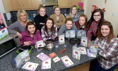 Back row: Imelda Fearon, Senior Social Work Practitioner; Aveen Rafferty, Social Work Student; Naomi Connelly and Shannon Henderson. Front row: Lauren Cartmill; Sara Park; Shannon Miller; Zoey Flynn; Aideen Boyle and Sarah Girvan, Social Work Students.