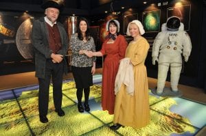 Cllr Sharon Haughey-Grimley (Armagh City Banbridge and Craigavon council) Ivan Little, Siofra O’Reilly (Armagh Ambassador programme organiser) and Lynda Willis (Armagh Ambassador programme organiser)