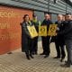 Annette Blaney, Policing and Community Safety Partnership, Sergeant Barbara McNally, PSNI Neighbourhood Team, Alderman Robert Smith, Chair of the Policing and Community Safety Partnership, local resident Vincent McAleenan and Michael Ruddy, Park Development Officer at the launch of 'Park Watch' in Portadown Peoples Park