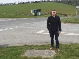 SDLP representative Justin McNulty at the Granemore crossroads outside Keady