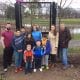 Cllr Gemma McKenna with local residents at Portadown People's Park