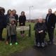 Sinn Fein Councillor Fergal Lennon with local residents