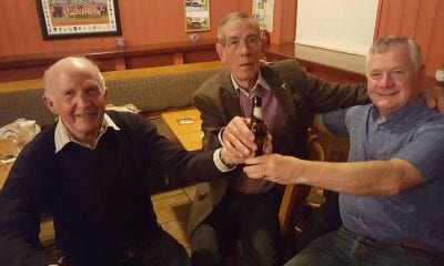 Brendan Clarke, Tom McParland and Peter McParland in the Rock Bar, Granemore