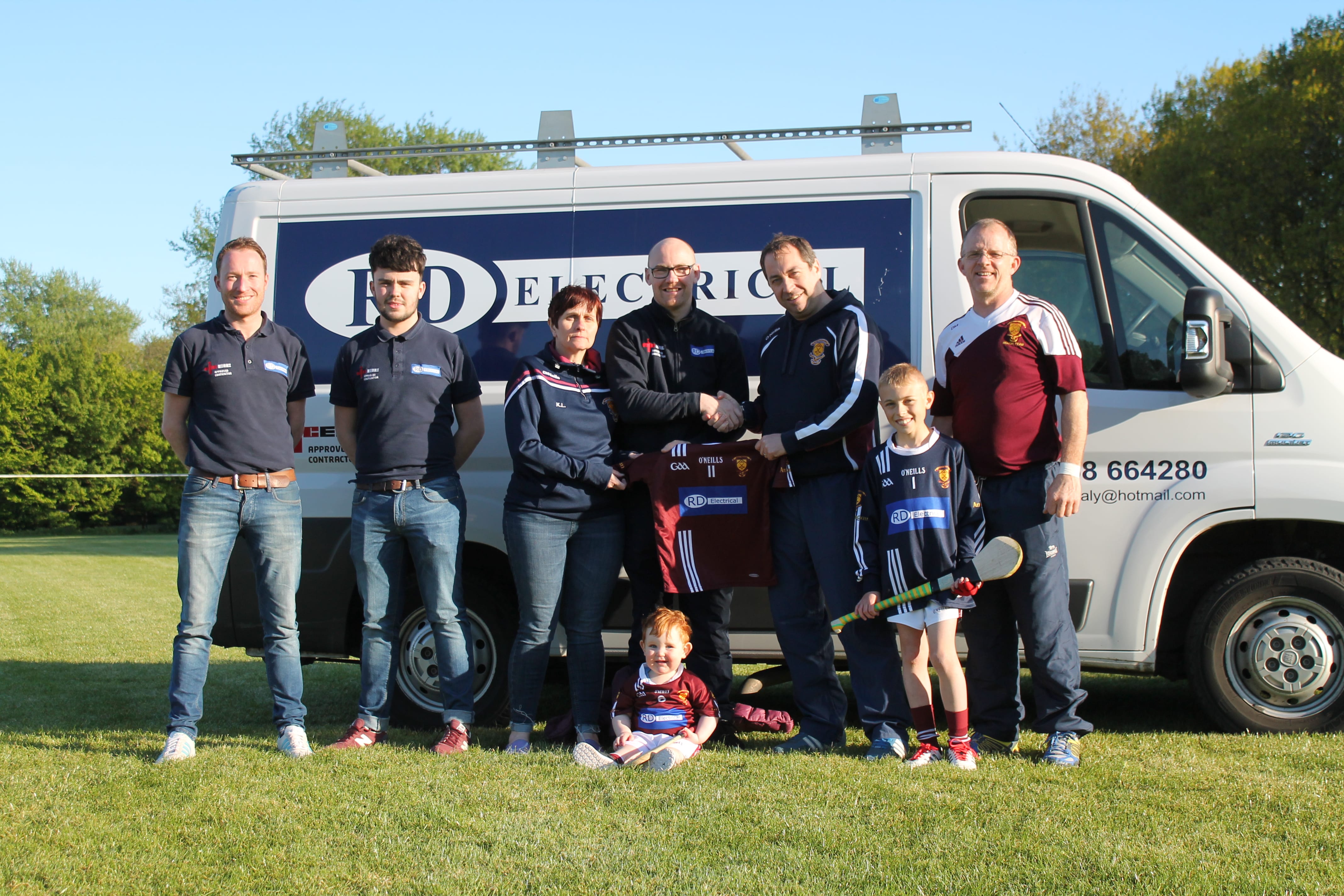 Pictured from left to right: Tony Lyness, Tiernan Mulholland, Kelly Laverty, Raymond Daly, Lorcan Daly, John Carabine, Declan Maher and Alex Hand.