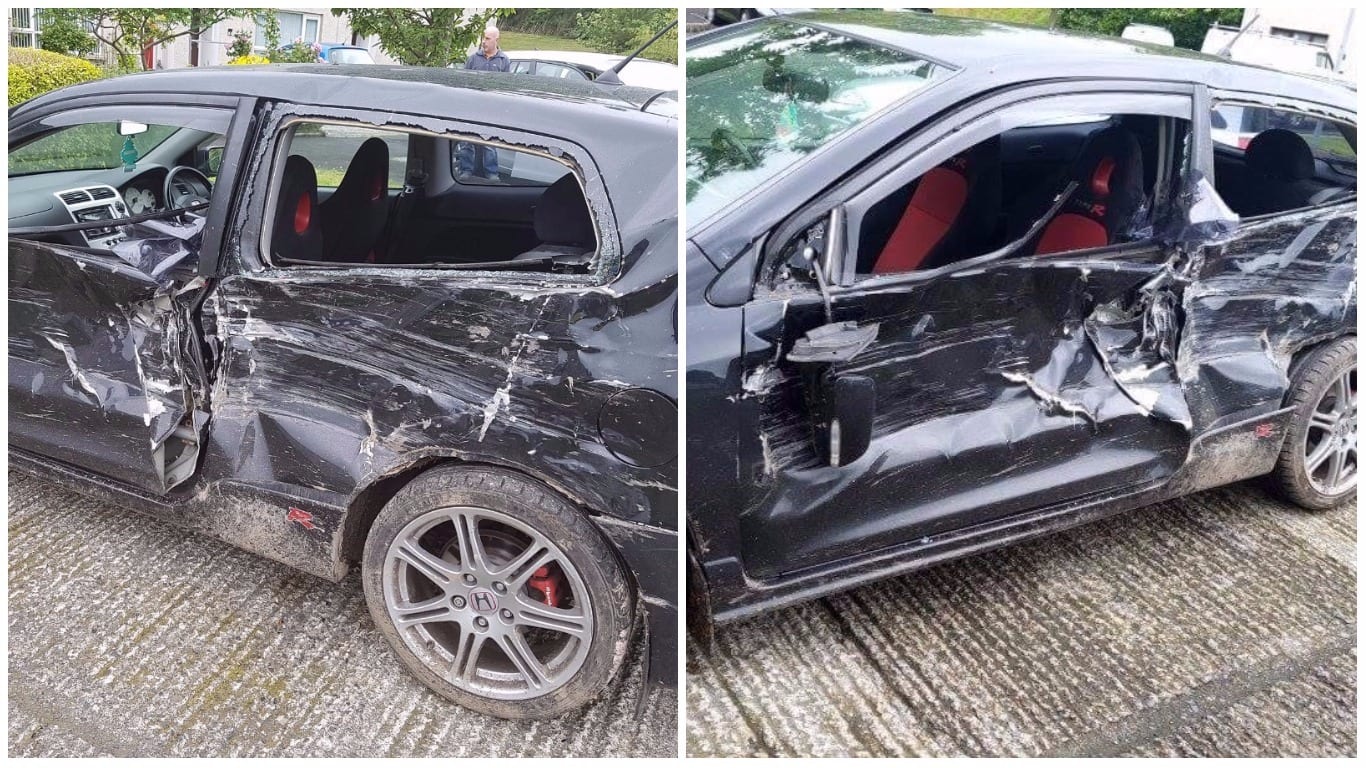 Car wreckage Tandragee