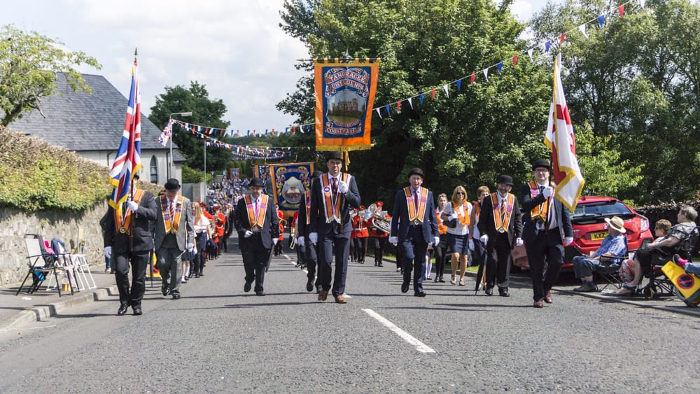 Twelfth celebrations in Richhill, county Armagh