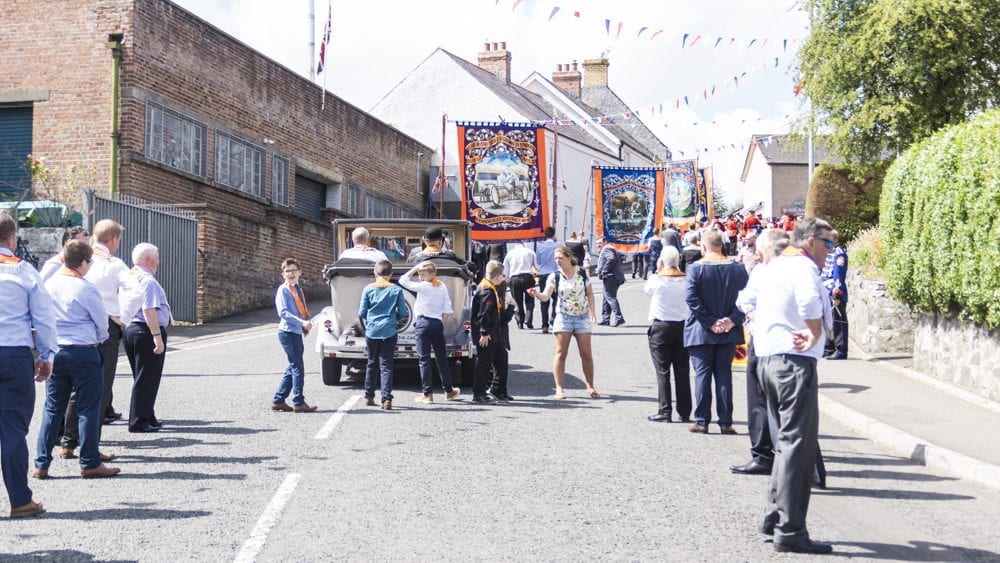 Twelfth celebrations in Richhill, county Armagh