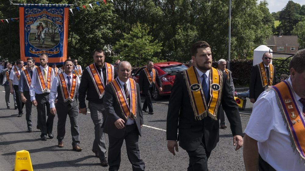 Twelfth celebrations in Richhill, county Armagh