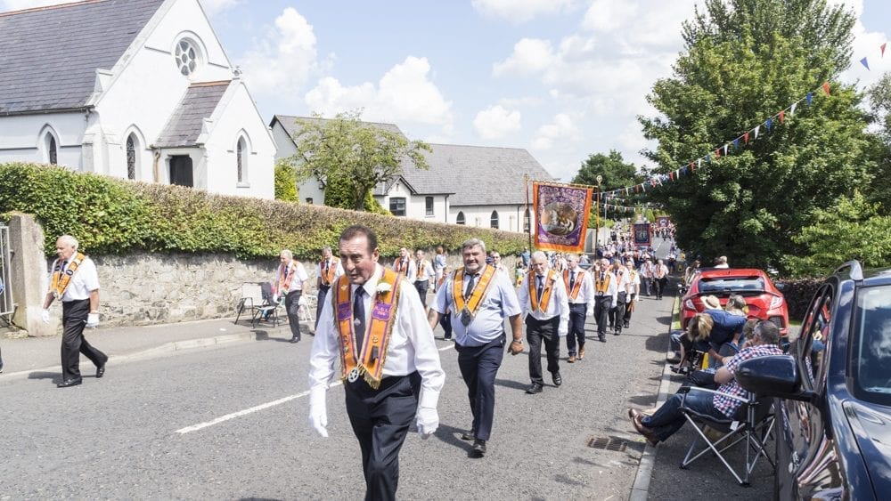 Twelfth celebrations in Richhill, county Armagh