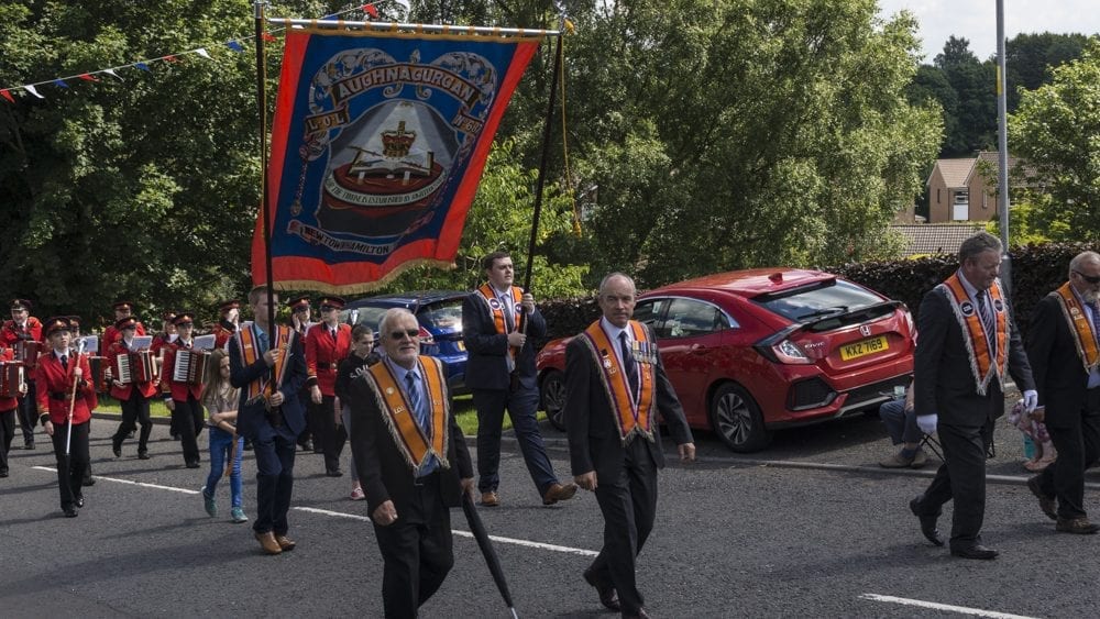 Twelfth celebrations in Richhill, county Armagh