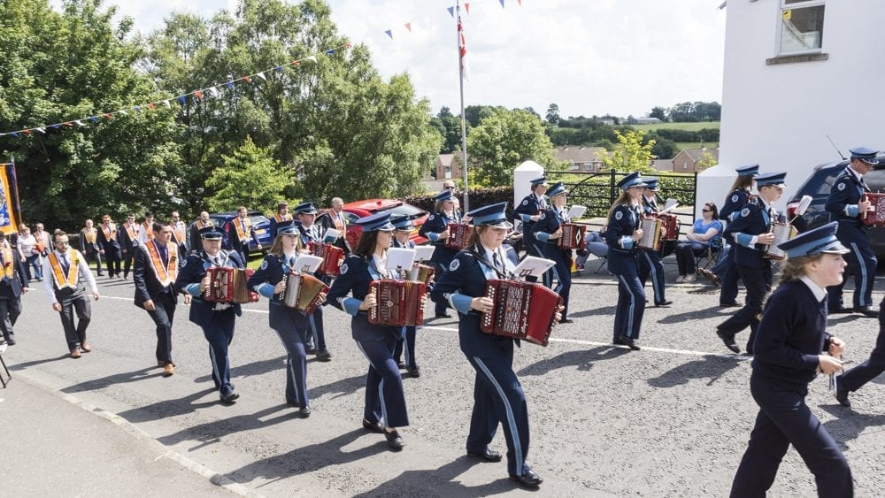 Twelfth celebrations in Richhill, county Armagh