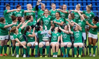 the Ireland squad marking popular lock Maz Reilly's 50th cap the day before the Grand Slam showdown with England back in March of this year