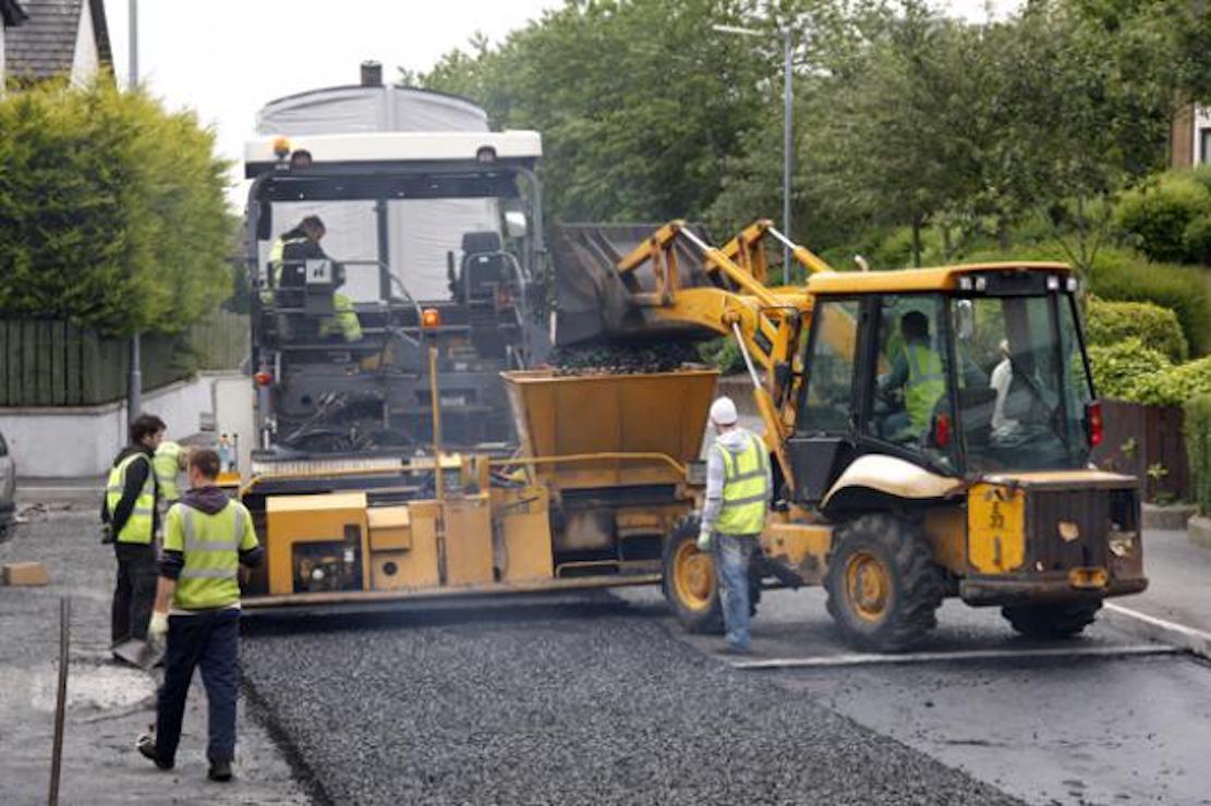 road-resurfacing roadworks