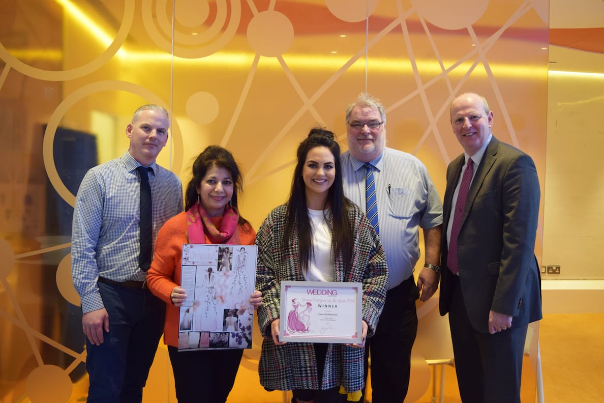 L-R: Chris Hobson (Deputy Head of School), Massaret Ali (SRC Lecturer), Cara McAleenan (SRC Student), Michael O’Neill (Head of School), Brian Doran (SRC Chief Executive)