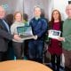 Pictured: Councillor Gordon Kennedy, Therese Rafferty, Head of Department: Regeneration, Danny Turley, CEO of PS, Elaine Cullen, Rural Development Programme Manager, and Bryan McLaughlin – LAG Chairperson.