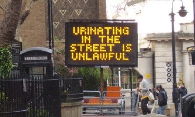 Urinating in street