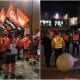 Protestors outside Craigavon Civic Centre