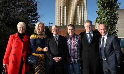 Attending the preview of BBC One True North documentary ‘Life on the List’ were from left to right Joan Elliott, Jo-Anne Dobson, Consultant Surgeon Mr Tim Brown, Mark Dobson, Eric Elliott and Stephen Watson