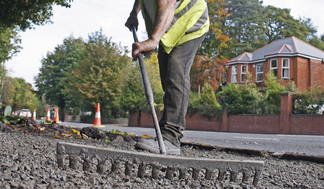 Resurfacing roadworks