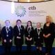 St Mary's Primary School Students receive their medals from Laura Brady Project Co ordinator CMETB