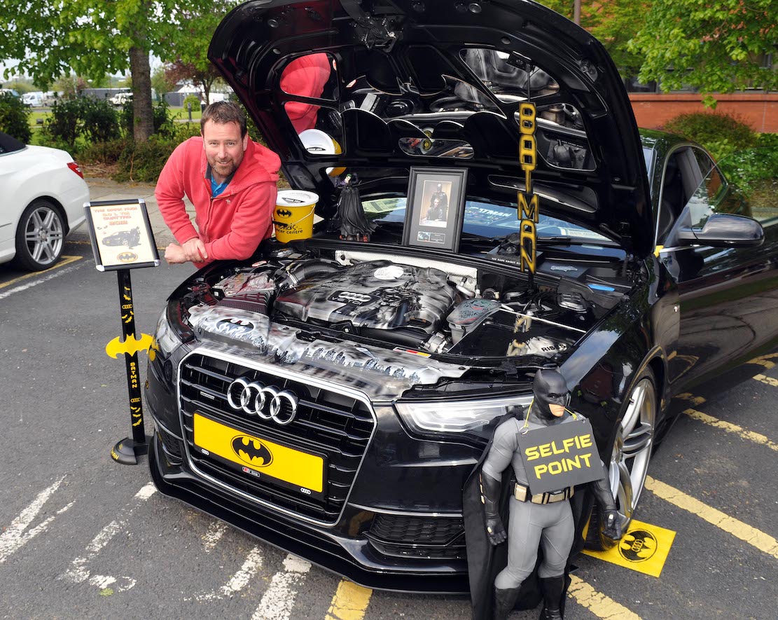 Dave Pearce from Poradown with his 2012 Audi A5, 3litre TDI, which is called 'The Dark Knight". A very well prepared and presented car with very special engine bay paintwork.