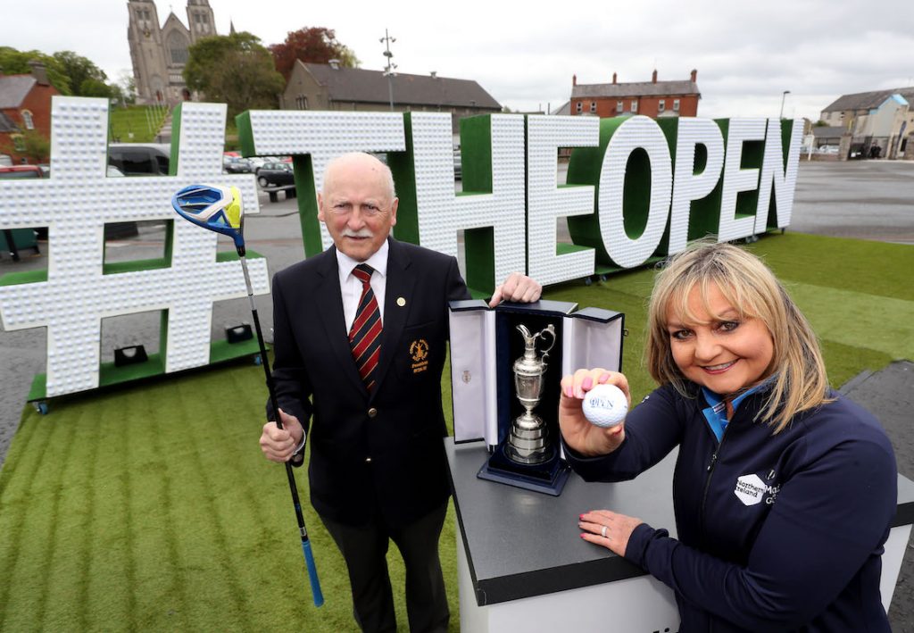 ‘The Epic Journey to The 148th Open’ The Epic Journey to The 148th Open Swings into Armagh – Local Armagh schools, golf clubs, tourism industry representatives and sports stars joined together at The Shambles Yard to celebrate Tourism NI’s community engagement campaign ‘The Epic Journey to The 148th Open’. The community event is visiting every county in NI to mark the excitement and civic pride surrounding The Open Championship’s return to Royal Portrush this July. 