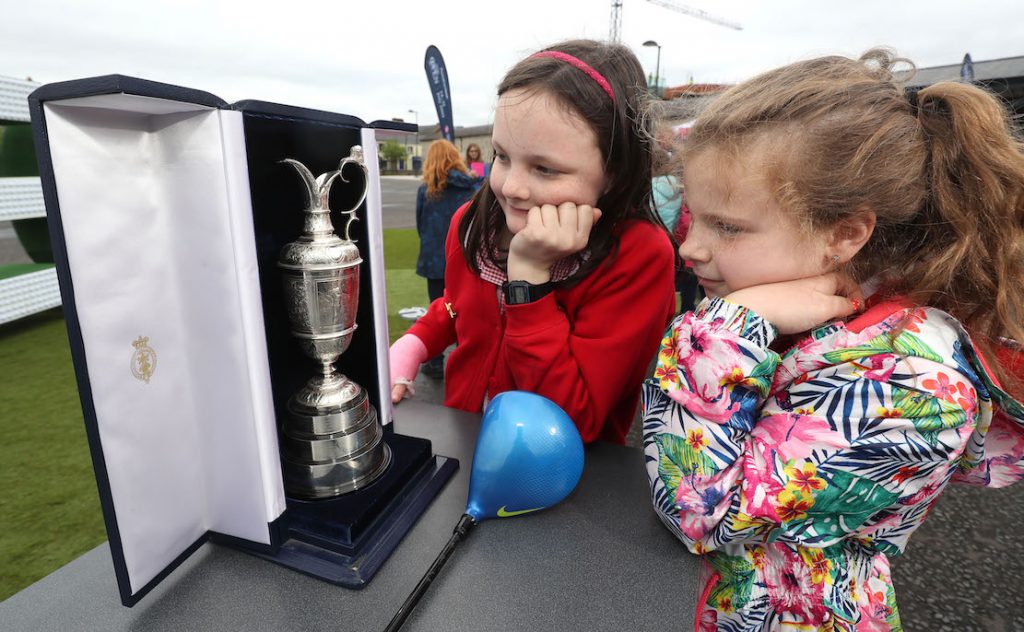 ‘The Epic Journey to The 148th Open’ The Epic Journey to The 148th Open Swings into Armagh – Local Armagh schools, golf clubs, tourism industry representatives and sports stars joined together at The Shambles Yard to celebrate Tourism NI’s community engagement campaign ‘The Epic Journey to The 148th Open’. The community event is visiting every county in NI to mark the excitement and civic pride surrounding The Open Championship’s return to Royal Portrush this July. 