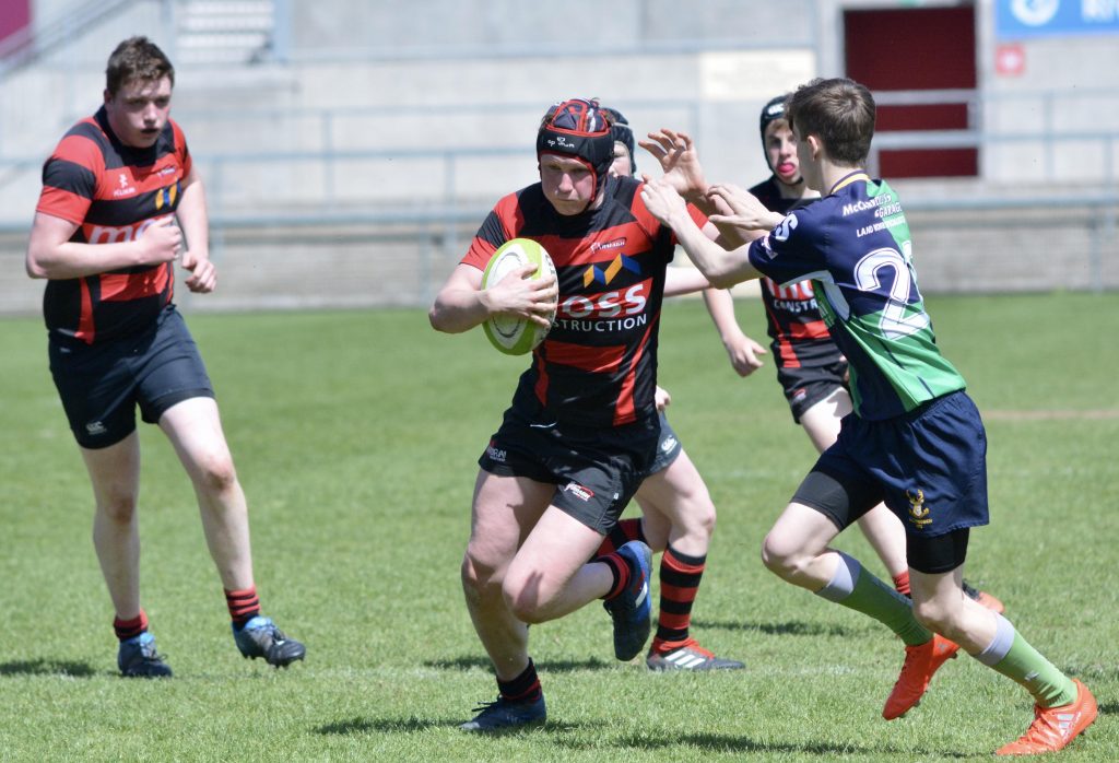 Sam Glasgow scores his second try of the match