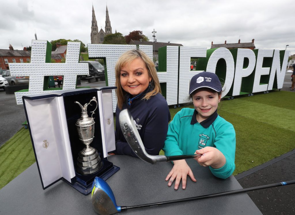 ‘The Epic Journey to The 148th Open’ The Epic Journey to The 148th Open Swings into Armagh – Local Armagh schools, golf clubs, tourism industry representatives and sports stars joined together at The Shambles Yard to celebrate Tourism NI’s community engagement campaign ‘The Epic Journey to The 148th Open’. The community event is visiting every county in NI to mark the excitement and civic pride surrounding The Open Championship’s return to Royal Portrush this July. 