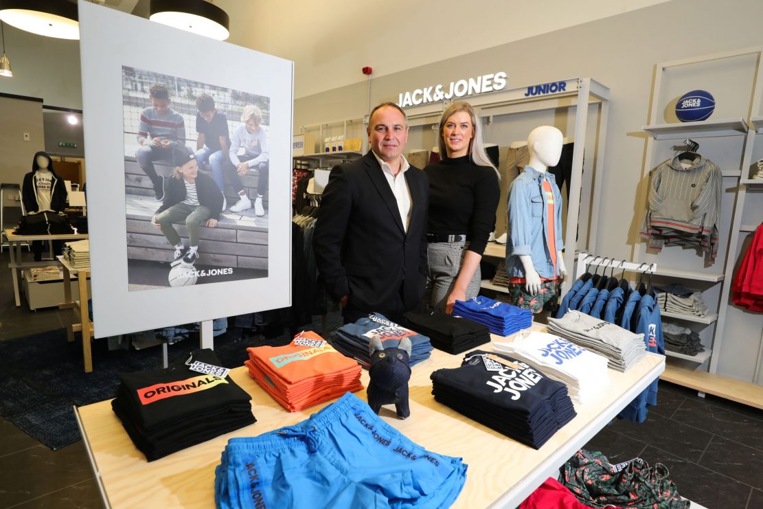 Pictured (L-R) Chris Nelmes, The Boulevard Centre Director and Claire Montgomery, Jack & Jones Junior Store Manager. The Boulevard is paving the way in children’s clothing with the opening of Europe’s first Jack & Jones Junior store, creating six jobs at the Banbridge shopping destination. The store, located next to the recently opened Radley London store, is the fourth new store to open its doors this year at The Boulevard and will join over 50 other brands currently on-site, including Guess, Jaeger, GAP and Skechers. For more information on The Boulevard and its many leading brands visit www.the-boulevard.co.uk, follow @theboulevardbanbridge on Facebook or Instagram or @theboulevardni on Twitter.