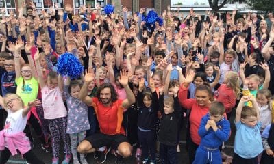 The Bodycoach Joe Wicks visits Armagh primary school