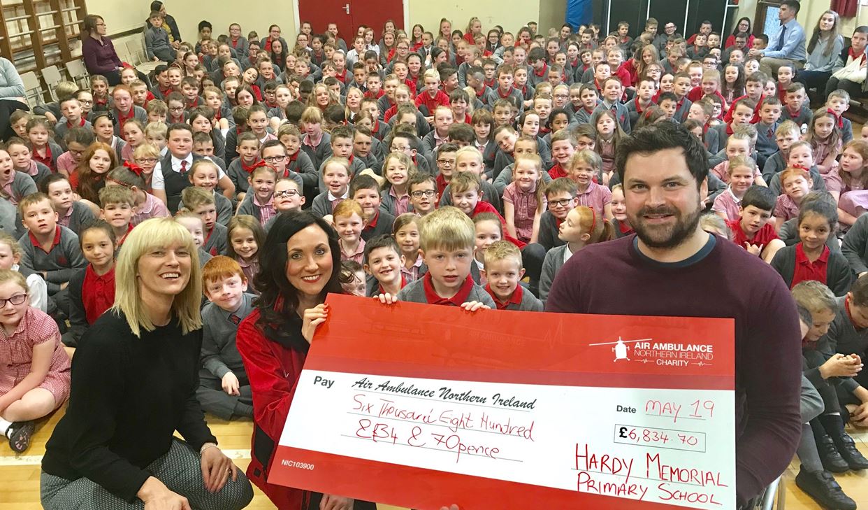 Hardy Memorial Primary School raise money for the NI Air Ambulance