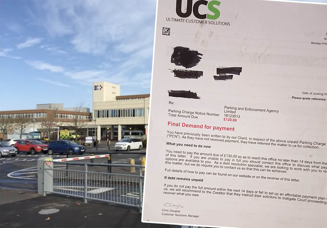 Craigavon-Area-Hospital parking notice