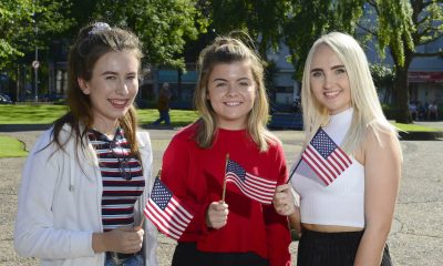 Study USA Armagh: From left: Melissa Tully (Armagh), Catherine Dummigan (Lurgan) and Cara Matchett (Portadown) are among 54 students who have been selected to take part in the British Council’s prestigious Study USA programme, where they will spend a year studying business or STEM-related subjects in the USA. The programme is managed by the British Council on behalf of Department of Economy. For more information on the programme, visit http://nireland.britishcouncil.org, follow on Twitter: BCouncil_NI and on Facebook: www.facebook.com/britishcouncilnorthernireland.