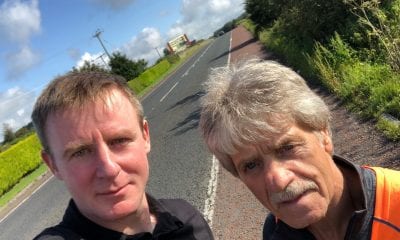 Justin McNulty pictured with endurance runner Tom 'The Black Sheep' McGrath