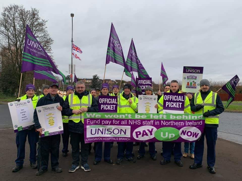 UNISON strike Craigavon Hospital