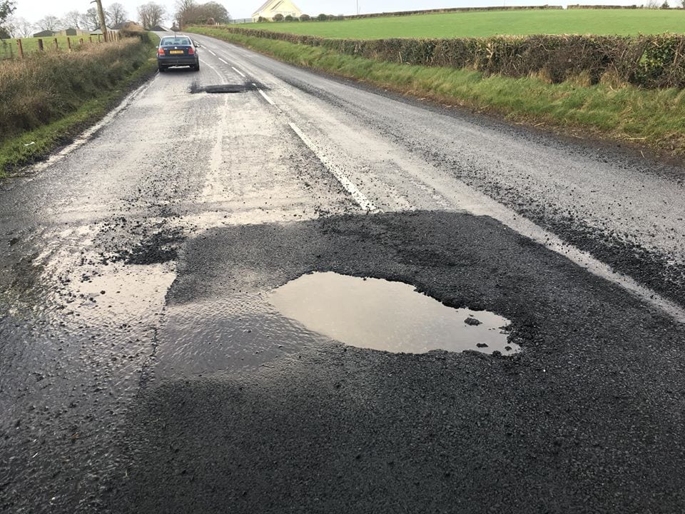 massive pothole