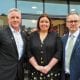 Pictured at the official opening of Aonach Mhacha, the new Irish language centre in Armagh, is Communities Minister Deirdre Hargey with Gearóid Ó Machail, Director of Aonach Mhacha and Réamonn Ó Ciaráin, Chairman of Aonach Mhacha