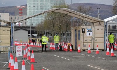 Coronavirus testing centre in belfast