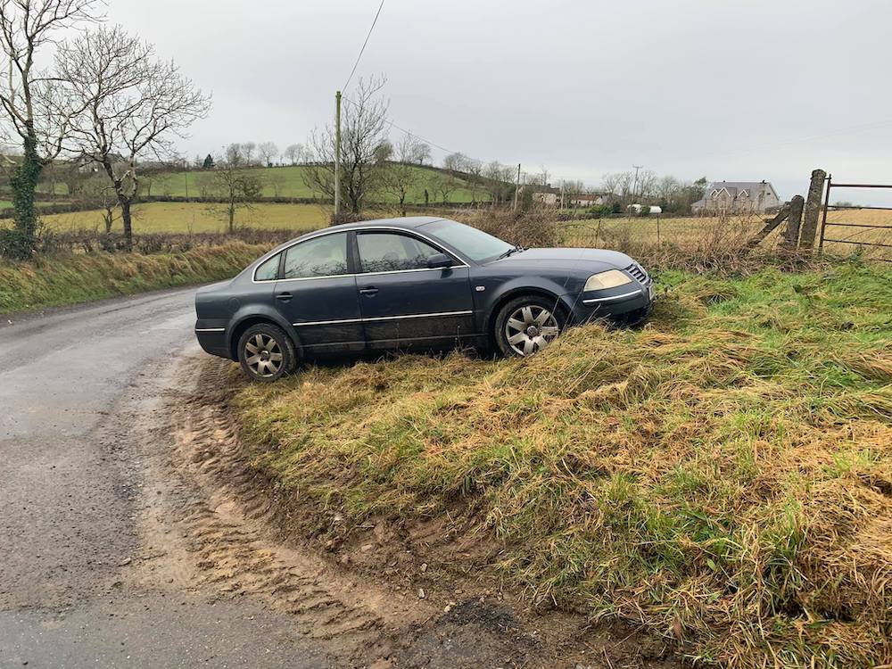 Abandoned car outside Keady