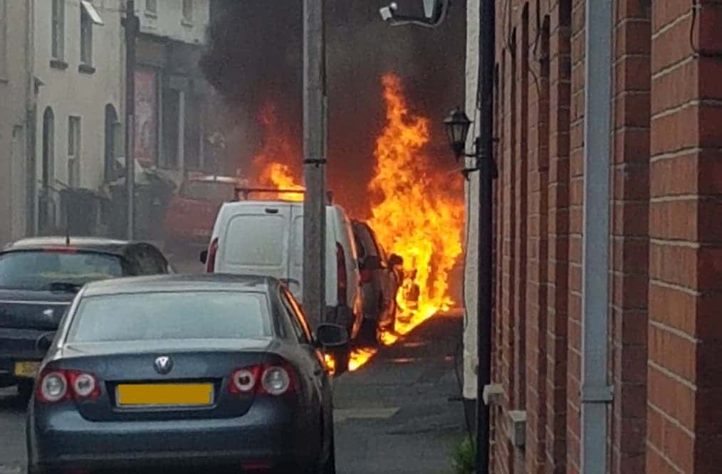 Car fire Armagh