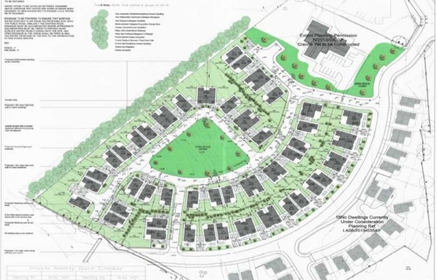 Proposed layout Lurgan site