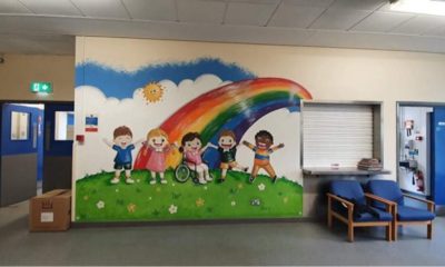 CMK Doodles hospital mural