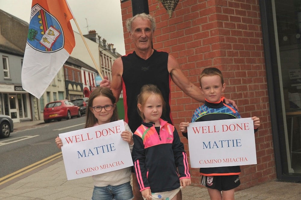 Mattie Lennon completes his Camino Mhacha run