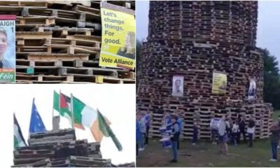 Portadown bonfire election posters