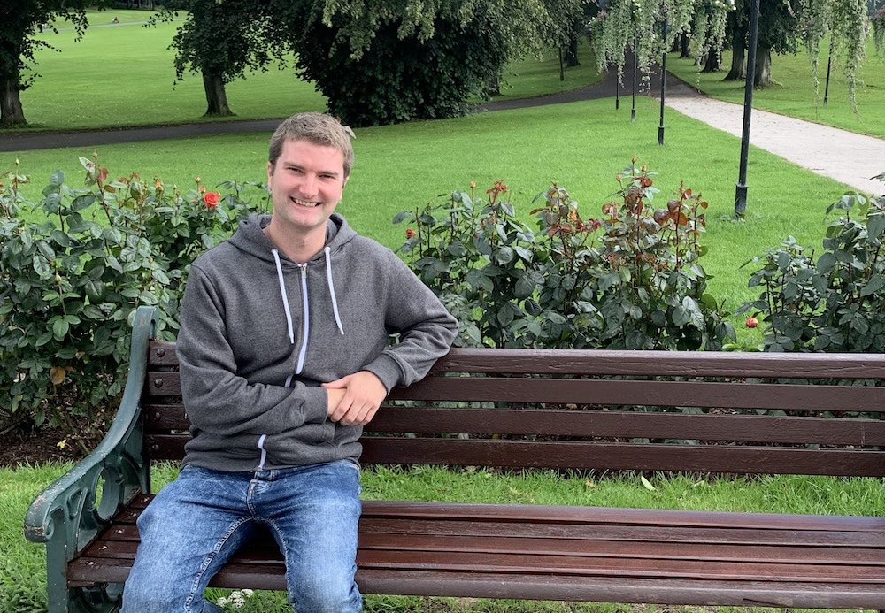 Peter Lavery chatty bench Lurgan Park