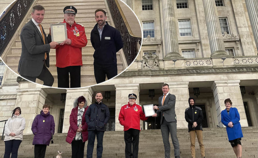 John Dalzell at Stormont with Justin McNulty